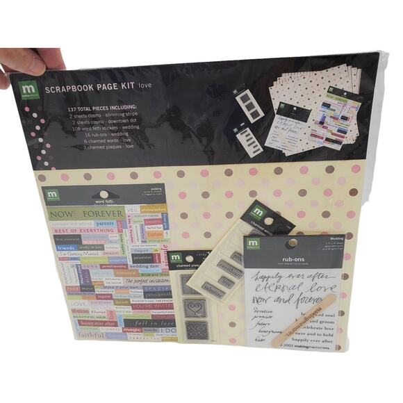 Making Memories Scrapbook Page Kit Love Wedding 137 Pieces 12X12 New - Picture 1 of 6
